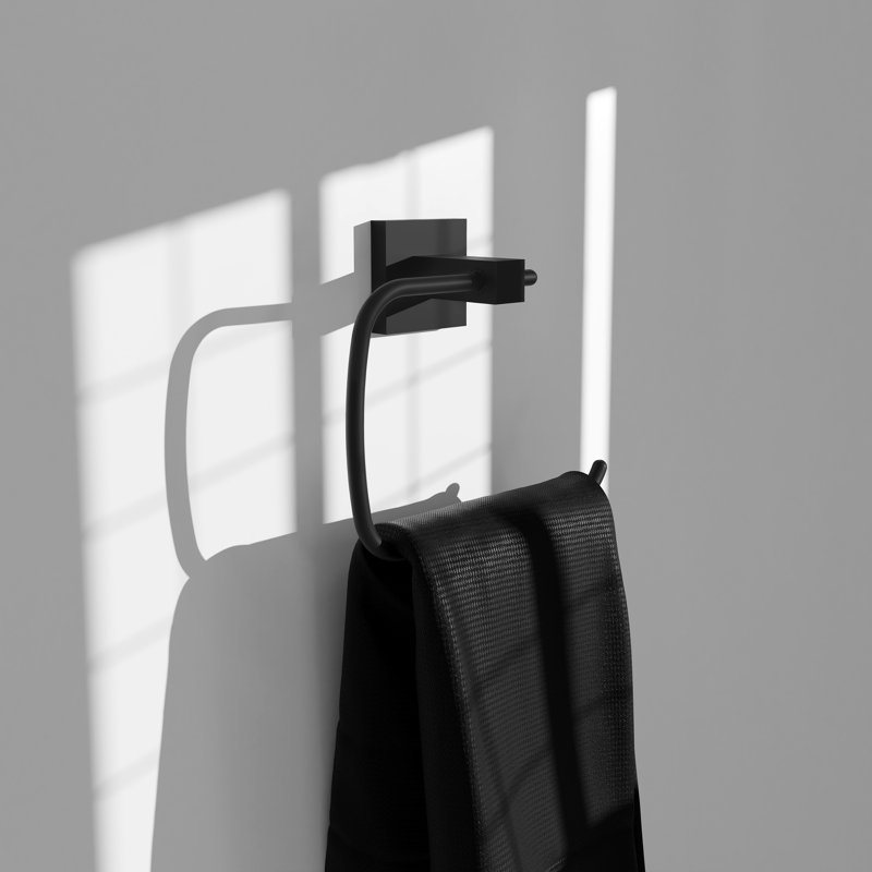 ZLINE Rubicon Towel Ring in Matte Black, Matte Black