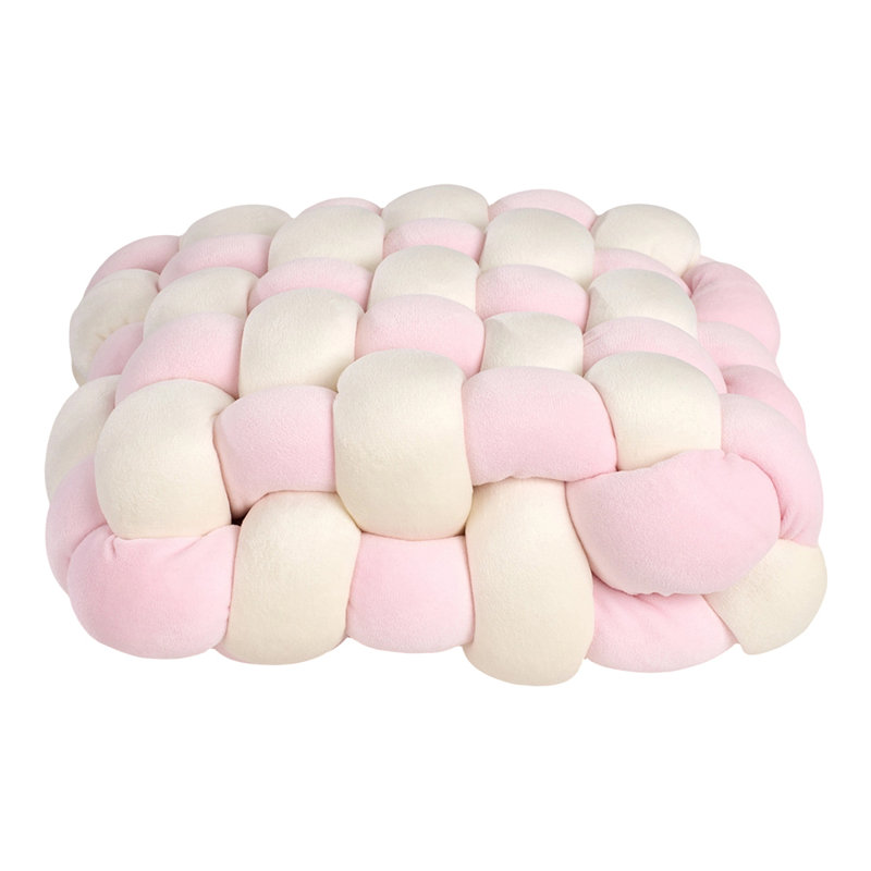 Woven Comfort Seat Cushion, Cream/Pink
