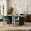 Ensemble de salle à manger 78 po, table de rangement et chaises rembourrées 4/6/8 pour 4 à 8 personnes, salle à manger, cuisine-1108651624-1110667685