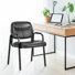 Chaise de conférence empilable en cuir 22,24 po avec structure en métal et 6 chaises