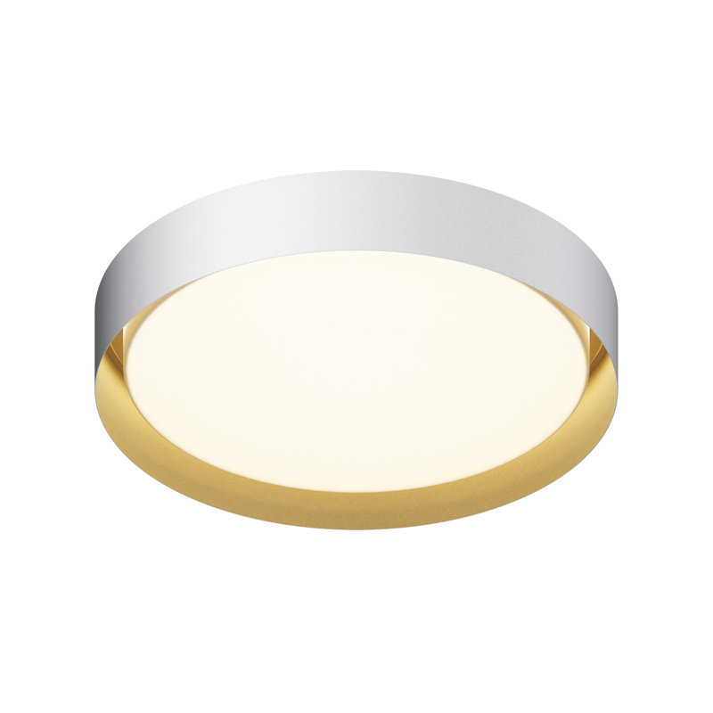 Plafonnier encastré Echo Pastic, Blanc / Doré
