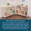 Rangement mobile à 2 tablettes pliables et verrouillables H - assemblé