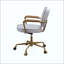 Chaise de bureau rétro en cuir fleur-876347618