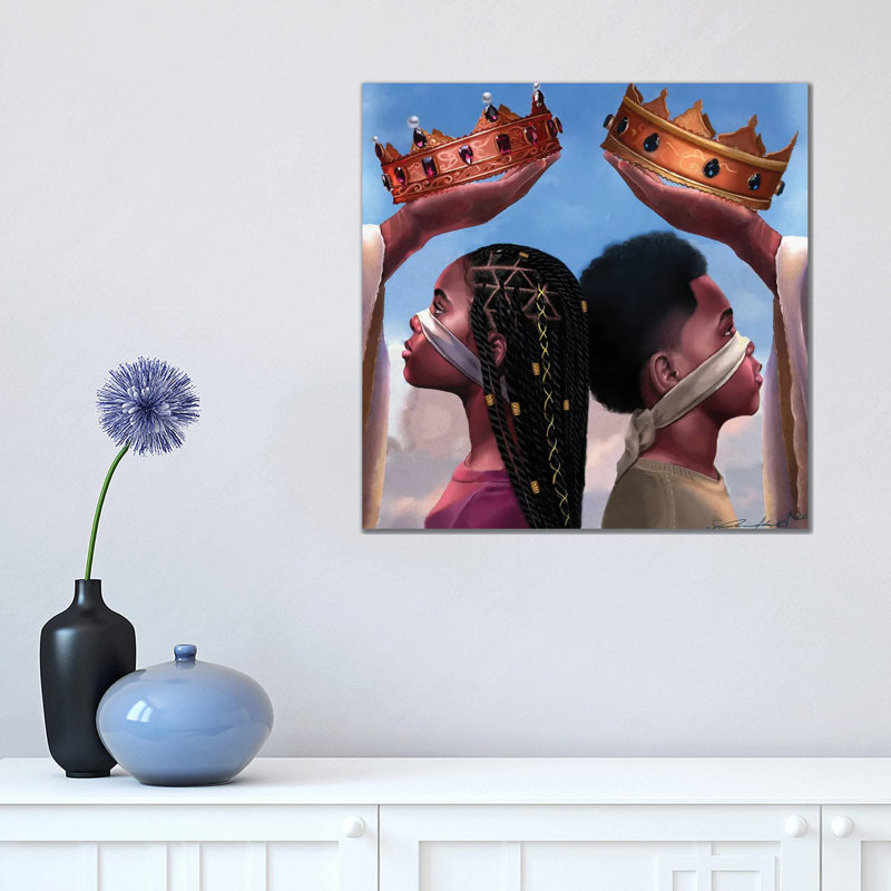Crown Us Lord Official Art by Salaam Muhammad - Wrapped Canvas Print, 45.72 cm H x 45.72 cm W x 1.91 cm D
