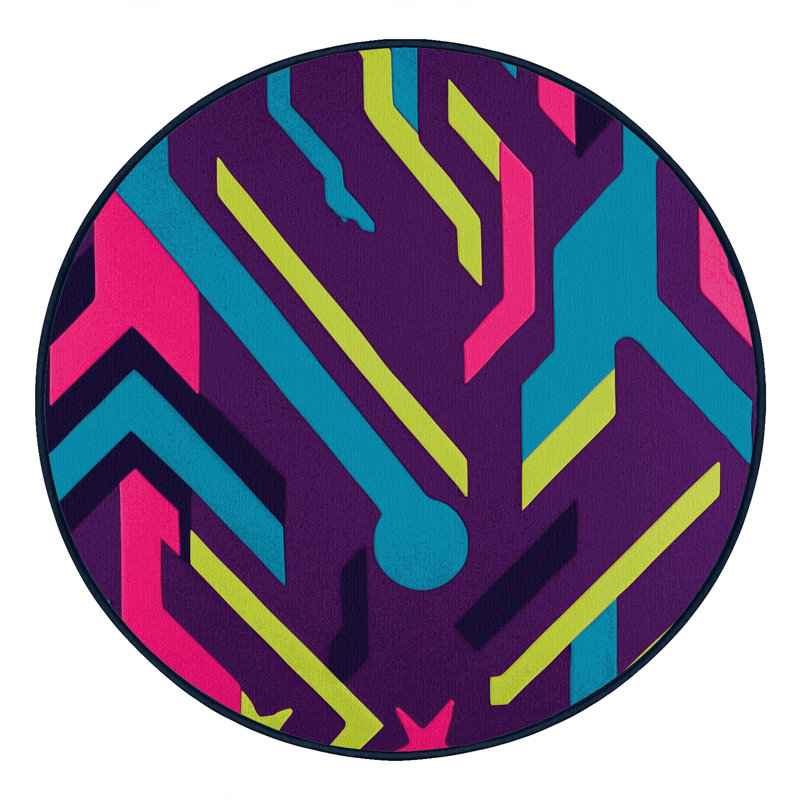 Electric Horizon Rug, Round 8'