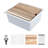 White 21X18" Granite Composite Quartz Workstation Sink For Kitchen, Undermount Style, Smooth And , Dirt - , Quiet Use, Package With Rack, Strainers, Grid, Board Installation Guide Kitchen Sink, High-121637952
