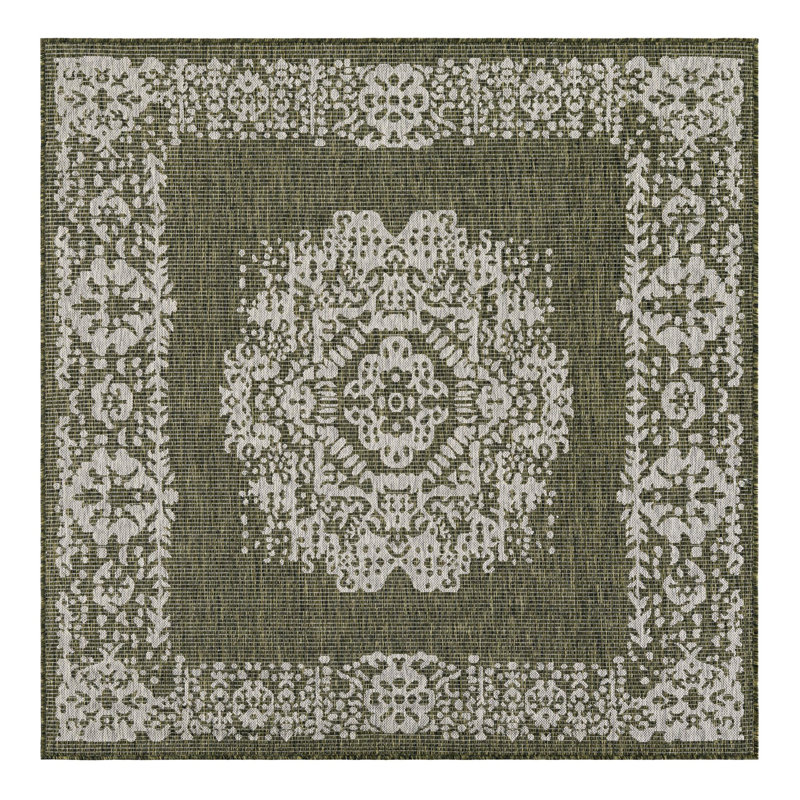 Cowie Green/Gray Rug, Square 7'10"