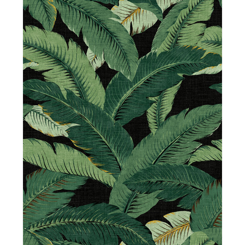 Tommy Bahama Swaying Palms Peel And Stick Wallpaper Roll, Coal