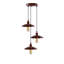 Hadrian 3 - Light Rustic Red Cluster Pendant