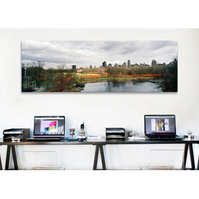 "panoramic the gates of central park" , reproduction d’art sur toile tendue manhattan
