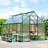 11x6 ft Polycarbonate Greenhouse with Swing Door and Two Adjustable Roof Vents, Aluminum Walk-in Greenhouse Outdoor Greenhouse for Patio Garden Backyard, Dark Green-122411786