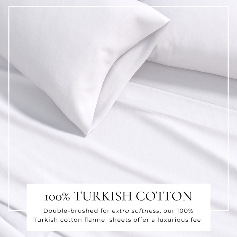 Nordic 100% Cotton Sheet Set, Winter White, Twin with 1 Pillowcase
