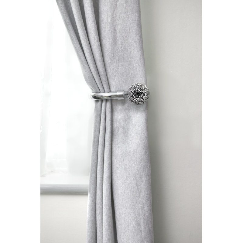Abrahamson Antique Brass 20cm Curtain Holdback, Chrome