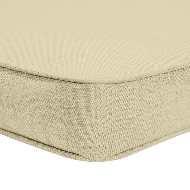 Indoor/Outdoor Sunbrella® Seat Cushion, 65" W x 18" D, Antique Beige Sunbrella® Canvas