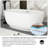 59" White Acrylic Freestanding Bathtub