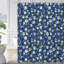 Rideau de douche imperméable à motif floral rétro avec 12 crochets-301168735