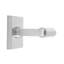 Faux levier Bravura 845-7 sur support carré rose contemporain en nickel satiné
