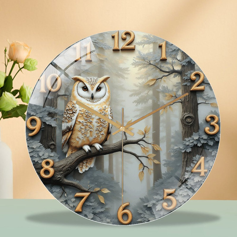 Horloge murale Elegant Owl