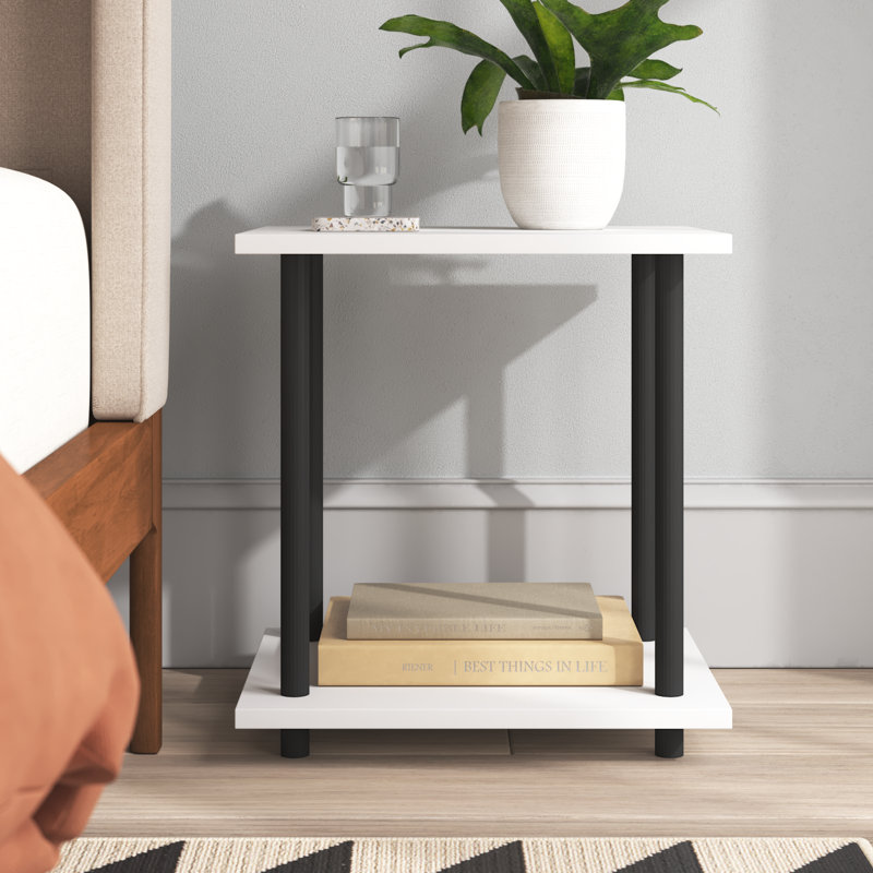 Table de chevet moderne Coila, Noir / blanc