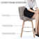 Swivel Upholstered 26''Counter Stool And Bar Stools With Full Back And Solid Wood Frame