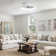 20'' Modern Dimmable LED Ceiling Fan with Light and Remote Control White