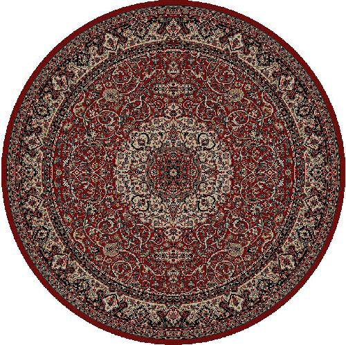 Tapis brun / rouille Izaiah, Rond 5 pi 3 po