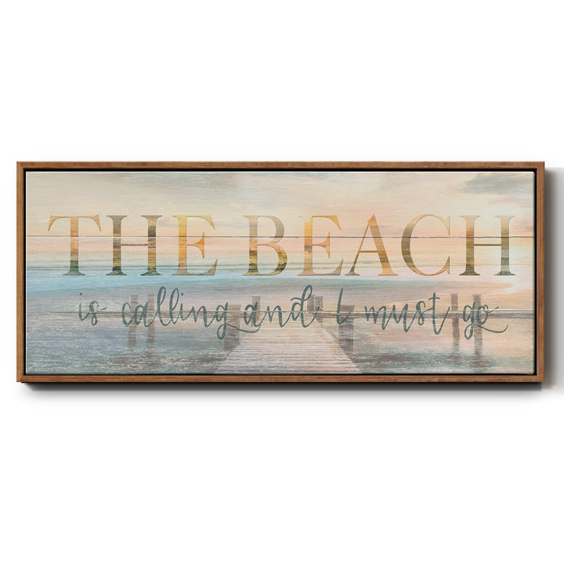 The Beach is- Framed Canvas