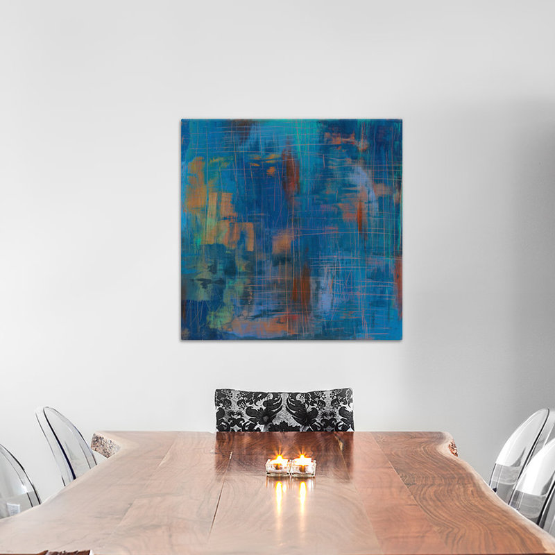 "northern lights" , reproduction d’art sur toile tendue, H 26 po x l 26 po x P 1,5 po, Toile tendue, Pas de tapis