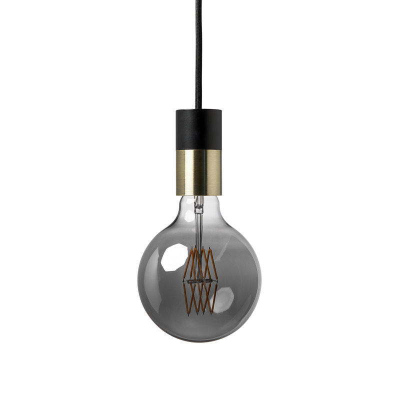 Jazlyn 1 - Light Single Pendant, Black/Brass