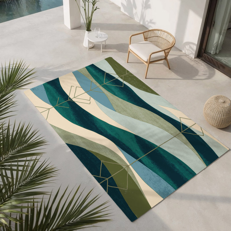Tapis d'intérieur et d'extérieur Stellar Blooms, Rectangle 1 pi 6 po x 2 pi 6 po
