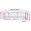 Pasternak 225cm H x 500cm W Black Metal Gate