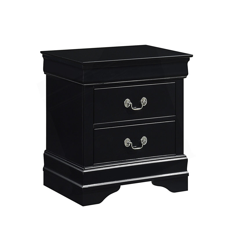 Table de chevet de style classique avec tiroirs, table de bout