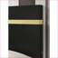 Ensemble de mobilier de chambre à coucher, grand lit 3 pièces noir / doré moderne avec DEL + 2 tables de chevet, bordure en acrylique | Bois d'ingénierie, métal | Lits standard-1960089030-1960089024