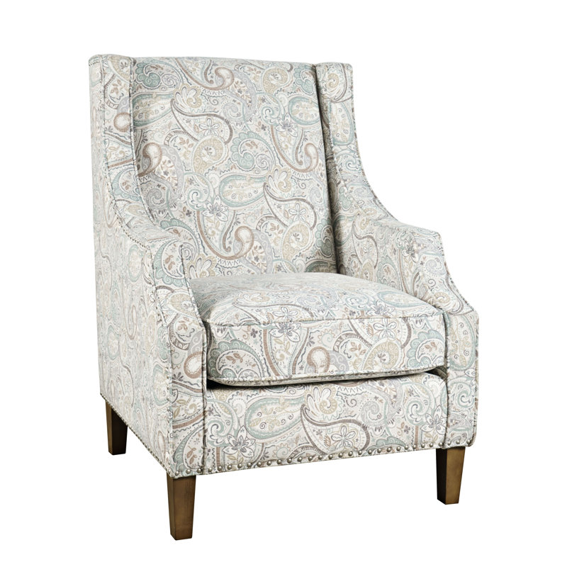 Crownover 71.12Cm Wide Polyester Armchair, Sage Paisley