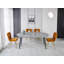 Extensible Table, Dining Table, Coffee Table With Metal Leg