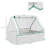 Garden Bed With Mini Greenhouse, Galvanized Outdoor Planter Box With Cover-113997871