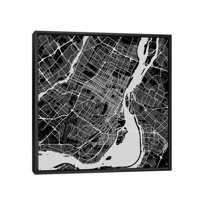 « montréal routes », impression carrée sur toile tendue