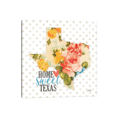 Home Sweet Texas Floral by Misty Michelle - Wrapped Canvas Gallery-Wrapped Canvas Giclée