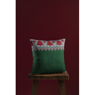 Abstract White Square Cushion