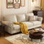 Causeuse-coussin standard en lin et coton blanc