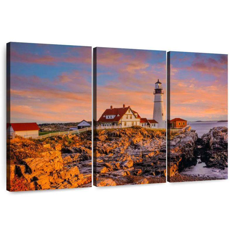 Aletra Sunny Portland Head Lighthouse, 20" H x 33" W