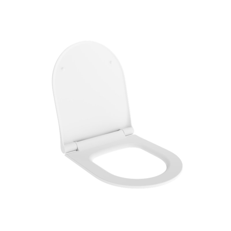 Venezia Pure Slim Round Shape Soft Close Hard Toilet Seat, Matte White