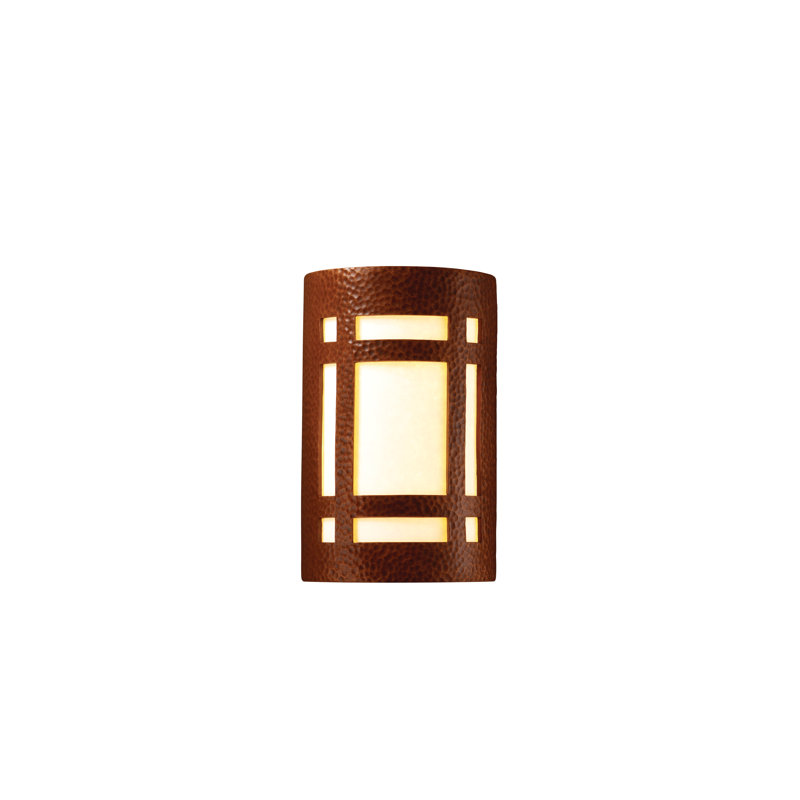 Krimhilde Ceramic Flush Mounted Sconce, LED, 9.5" H x 5.75" W x 4" D