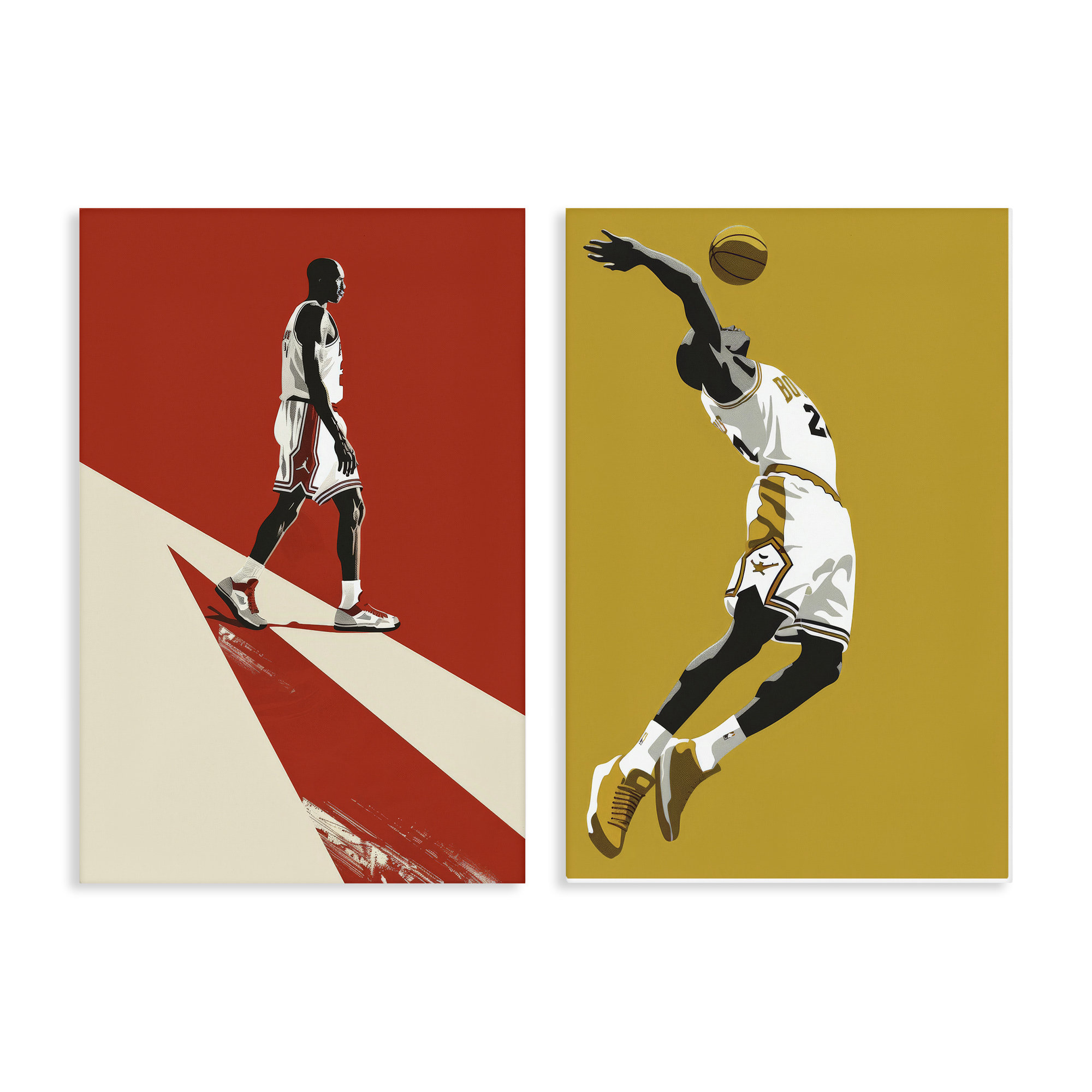 George Oliver Iconic NBA Champions 2pc Canvas Set, design by Ray Powers ...