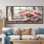 «Rustic Romance Peony Bouquet I», art mural pivoines pour le salon