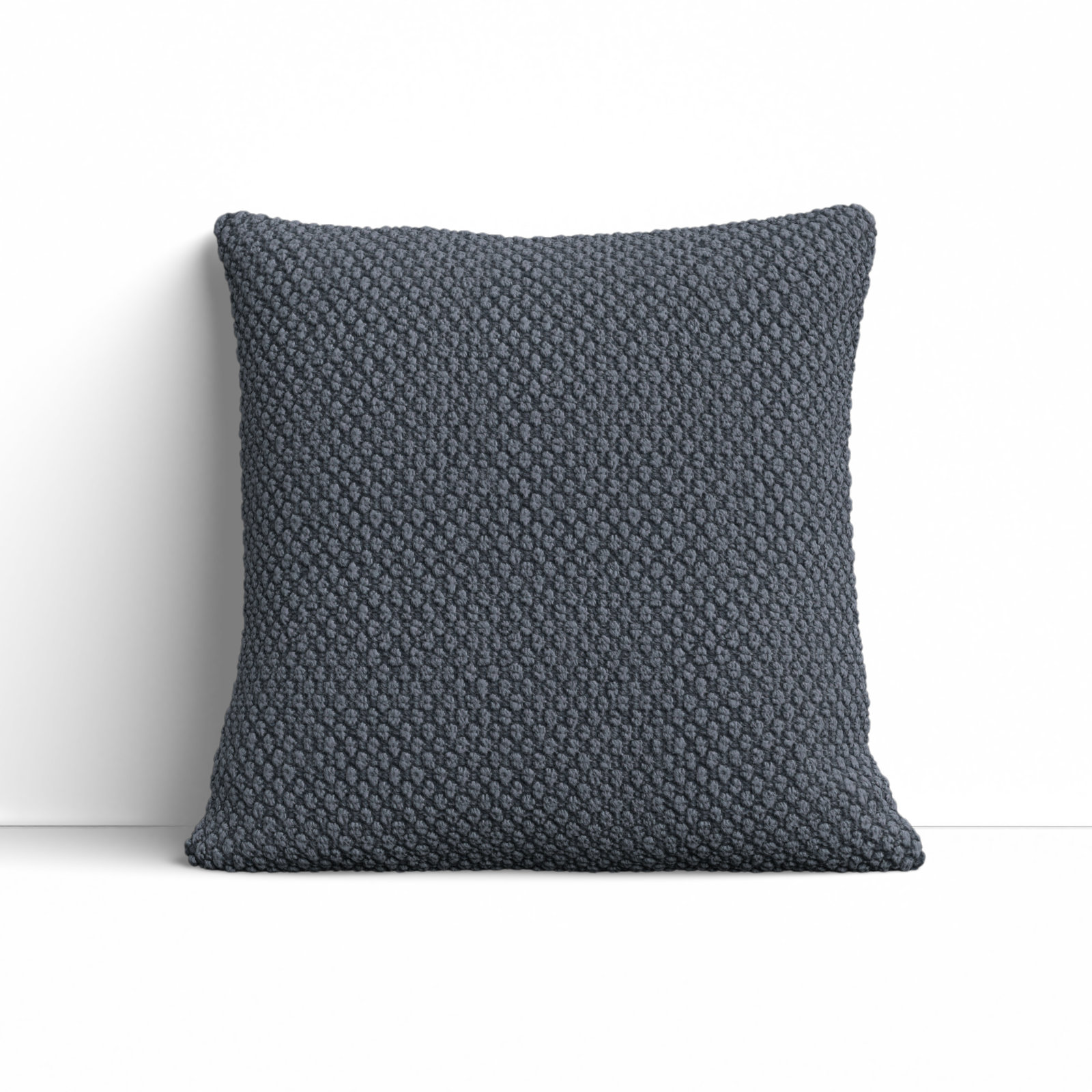 Saskia Embroidered Throw Pillow, Dark Gray