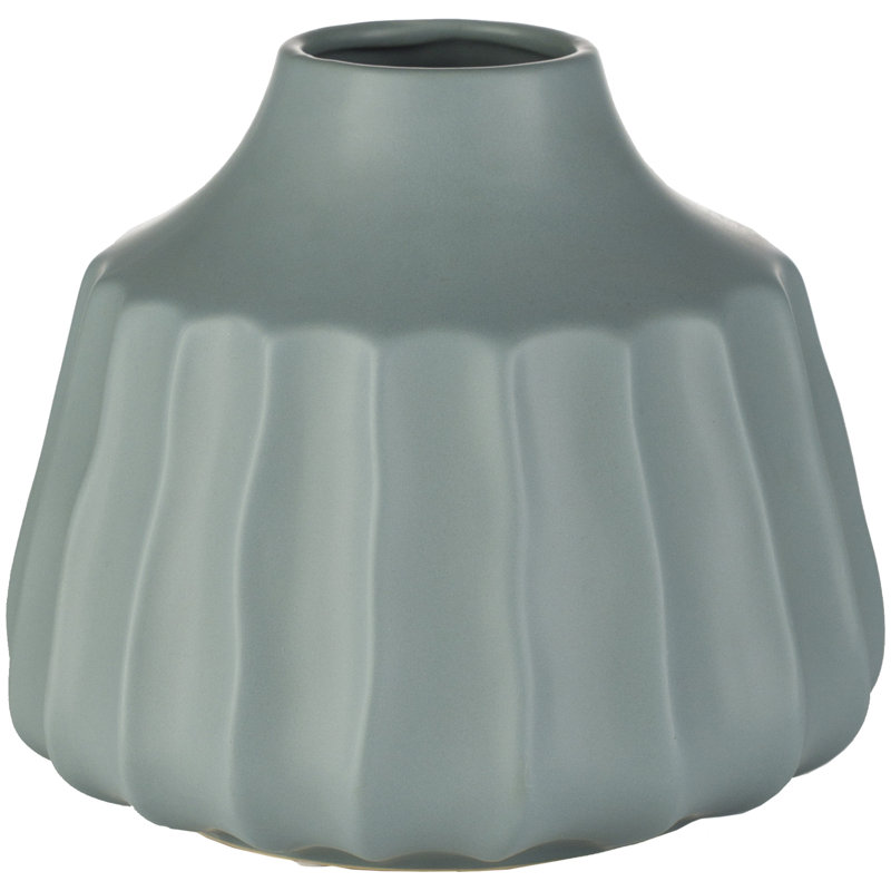 Ivory 17'' Ceramic Table Vase, Pale Blue