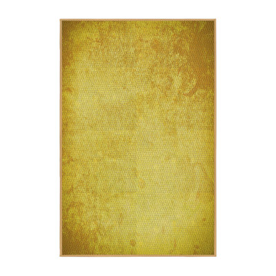 Tapis jaune en laine