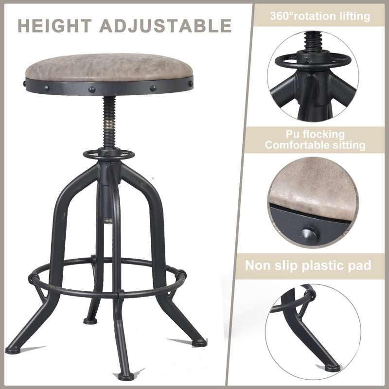 Tabouret pivotant à hauteur réglable Jawane