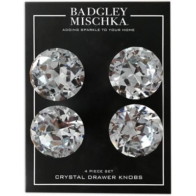 Set of 8 Rivoli Crystal Knob Diamond